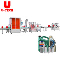 Full automatic linear type piston lubricant engine oil filling capping package machine